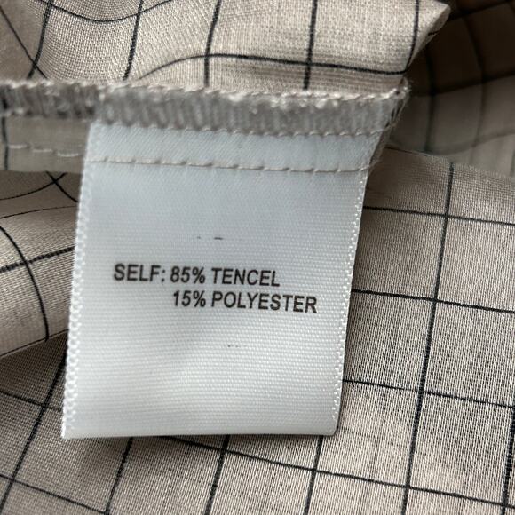 Modern Works Blouse women’s Long sleeve button down Semi-sheer plaid small NWT - Picture 6 of 7